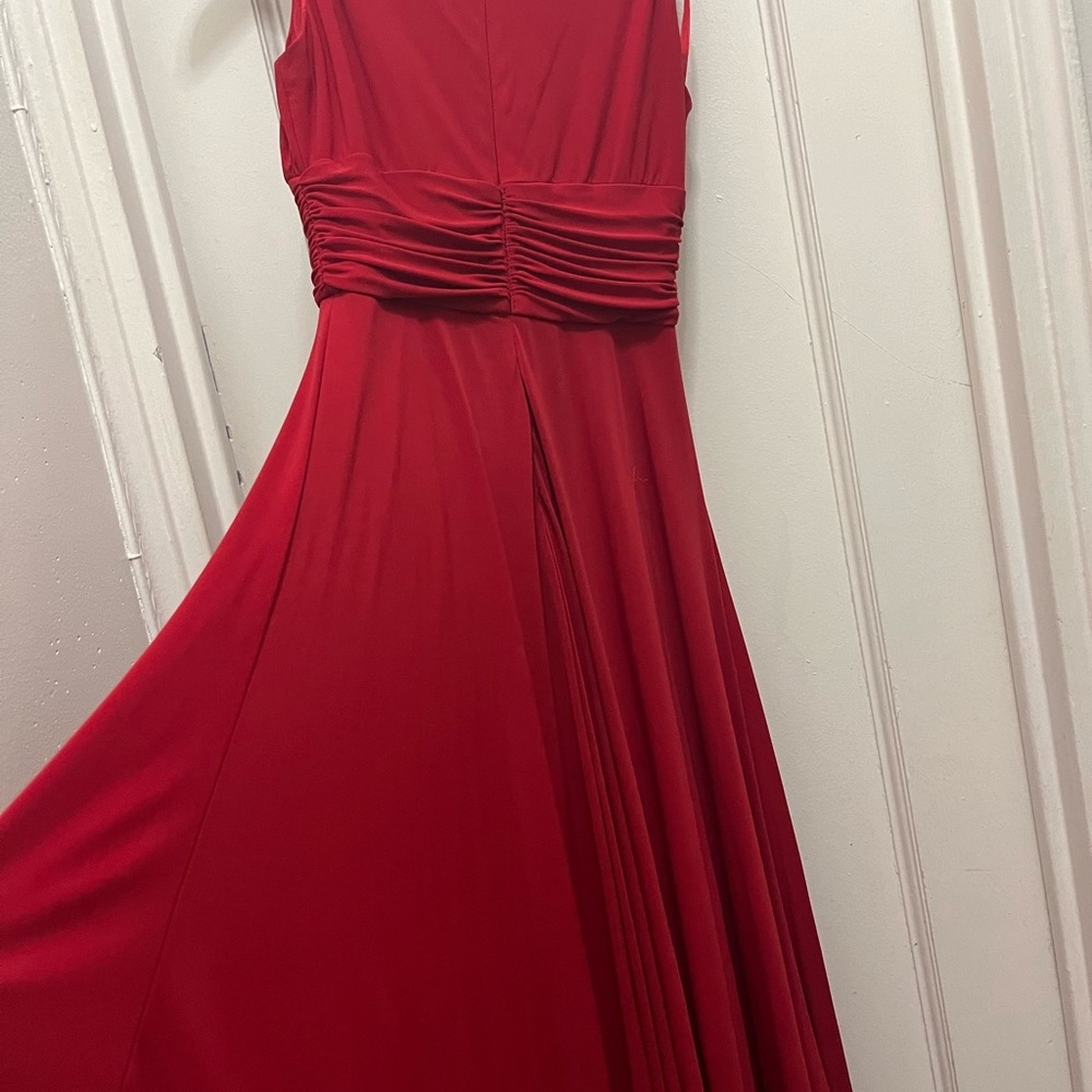 Red dress 44 inches zipper in the back 20 inch